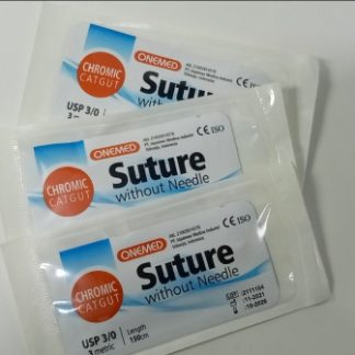 Benang Chromic Tanpa Jarum 3/0 OneMed (per pcs)