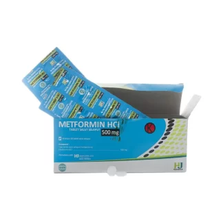 Metformin Kaplet 500mg (per Strip)